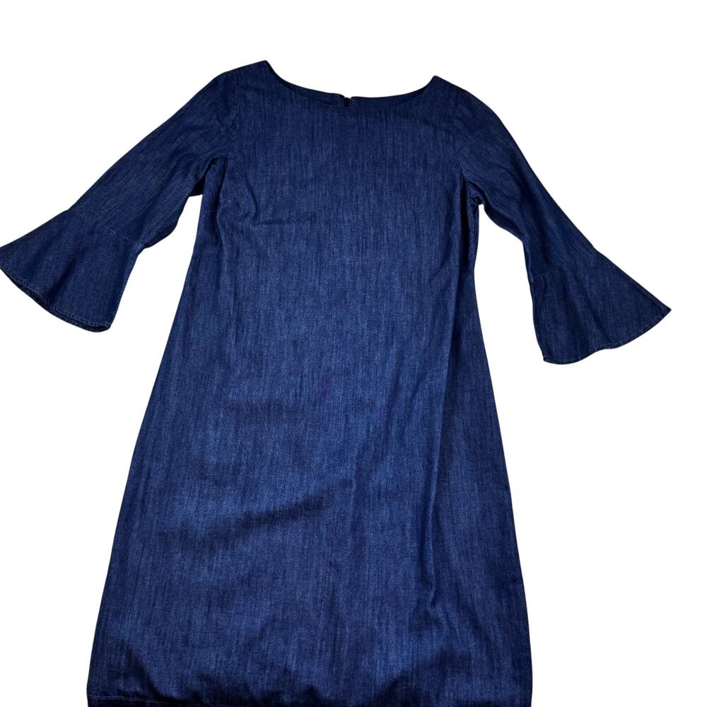 Talbots Soft Comfy Lightweight Denim Dress 3/4 Sleeve Women's Size 2